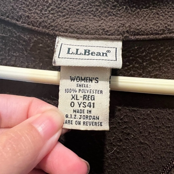LL Bean Women’s Brown Quarter Zip Up Pullover Size XL - Picture 5 of 10